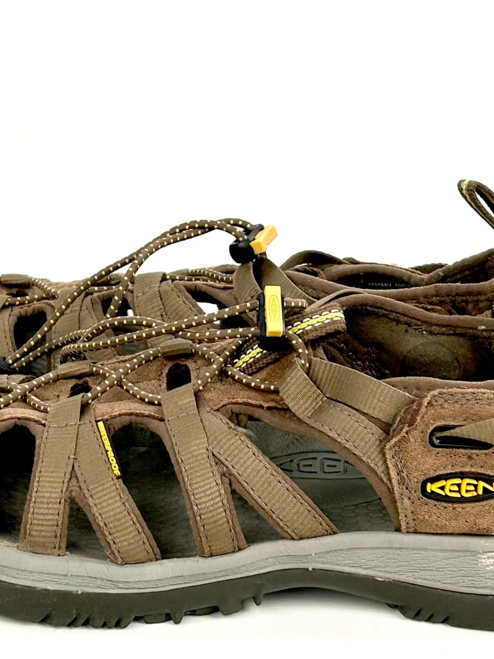 Keen Brown Sport Sandals with Yellow Accents